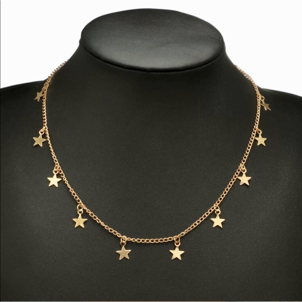 🆕gold and silver star choker / necklace - Picture 5 of 6